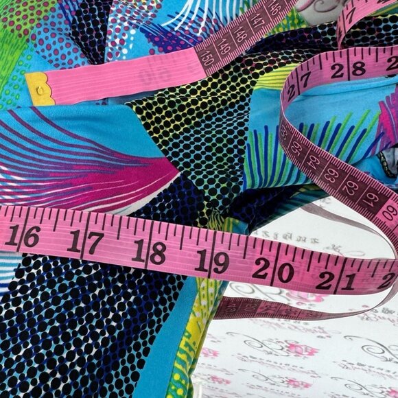 Peter nyguard blouse swirls luxury multicolor  Abstract Women's Top - Picture 9 of 11